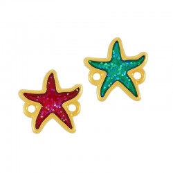 Zamak Connector Starfish w/ Enamel 13mm