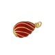 Enameled Brass Charm Egg 10x19mm