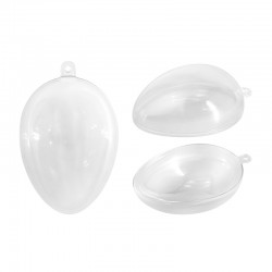 Polyester Deco Openable Egg 70x90mm (2pcs/Set)