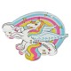 Plexi Acrylic Pendant Rainbow w/ Unicorn & Cloud 60mm