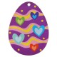 Plexi Acrylic Pendant Egg w/ Hearts 32x43mm