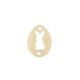 Connettore in Plexi Acrilico Uovo Pasquale con Lepre 20x15mm