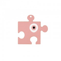 Wooden Painted Pendant Puzzle Eye 45mm