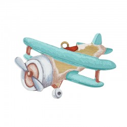 Wooden Pendant Helicopter 70x48mm