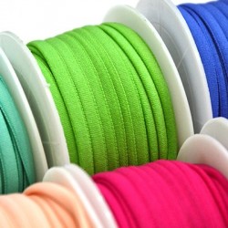 Cordoncino di Satin Elastico Tondo 5mm (~10mtr/bobina)