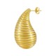 Boucles d'Oreilles Goutte en Laiton avec Rayures 15x28mm