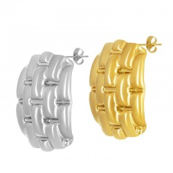 Boucles d'Oreilles Rectangulaires  21x29mm en Acier Inoxydable 304