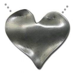 Μεταλλικό Ζάμακ Χυτό Μοτίφ Καρδιά Κυματιστή 52x26.5mm