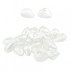 Pearl ABS Bead Irregular Flat 7x5mm (Ø1mm)