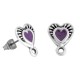 Zamak Earring Heart w/ Enamel Loop & Safety Back 11mm