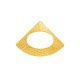 Brass Pendant Triangle Hammered 36mm