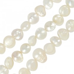Fresh Water Pearl Bead (~7-8mm) (Ø~0.7mm) (~51pcs)