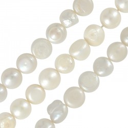 Fresh Water Pearl Bead (~9-10mm Ø~0.8mm (~41pcs)