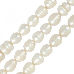 Fresh Water Pearl Bead (~10-11mm) (Ø~0.6mm) (~33pcs)