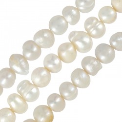 Fresh Water Pearl Bead (6-7mm) (Ø~0.7mm) (~57pcs)