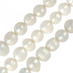 Fresh Water Pearl Bead (10-11mm) (Ø~0.6mm) (~36pcs)