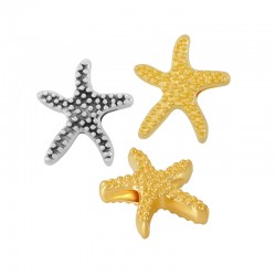 Zamak Slider Starfish 16x18mm (Ø2.3mm)