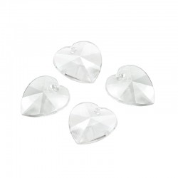Acrylic Charm Heart 14mm