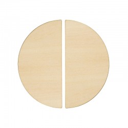 Wooden Base Hemicycle 100x50mm