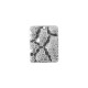 Brass Charm Rectangular Tag Hammered 25mm