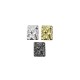 Brass Charm Rectangular Tag Hammered 25mm