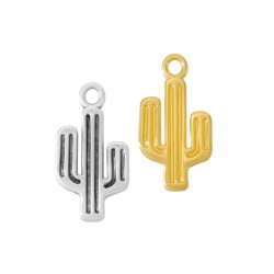 Pendentif Cactus en Métal/Zamak 13x19mm