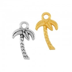 Zamak Charm Palm Tree 10x14mm