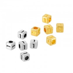 Zamak Bead Cube w/ Number “1” 4mm (Ø2.2mm)
