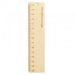 Wooden Pendant Ruler 150x35mm "Στην Καλύτερη Δάσκαλα"