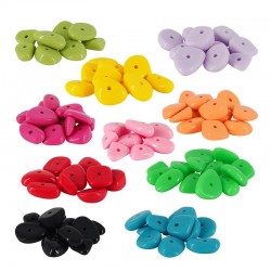 Acrylic Bead Chips Irregular (~13x10mm/4.8mm) (Ø1.6mm)