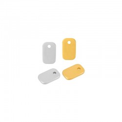 Eco Brass Charm Tag 5x8mm (Ø1.1mm)