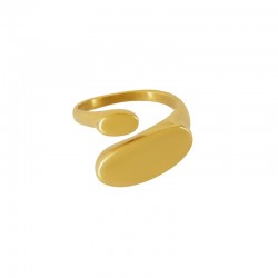 Stainless Steel 316 Finger Ring 19x16mm