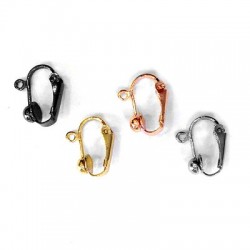 Orecchino a Clip in Metallo Ottone 10x16mm