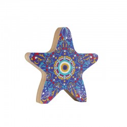 Wooden Deco Starfish w/ Evil Eye 120mm/20mm