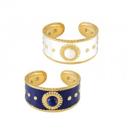 Stainless Steel 304 Ring w/ Enamel 21x9mm