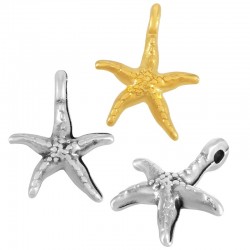 Zamak Charm Starfish 13mm