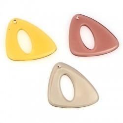 Acrylic Pendant Triangle Irregular 35x37mm