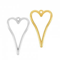 Zamak Pendant Heart 28x38mm
