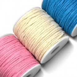 Cordon Tressé en Coton rond 3 mm (50 M/Bobine)