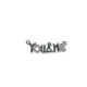 Connettore in Metallo Scritta "YOU & ME" con Strass 31x9mm