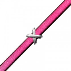 Passante in Metallo Zama "X" 8x8x6mm (Ø 5.2x2.2mm)