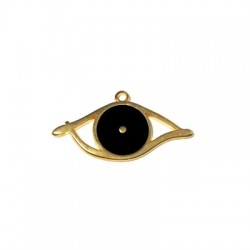Metal Zamak Cast Charm with Enamel Eye 25x15mm