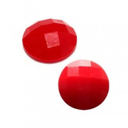 Cabochon Rotondo Sfaccettato in Resina 15mm