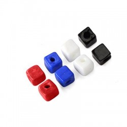 Glass Bead Cube 10mm (Ø 4mm)