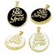 Charm rond en Laiton Émaillé « Be Free » 25 mm