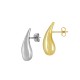 Brass Earring Teardrop 25x9mm