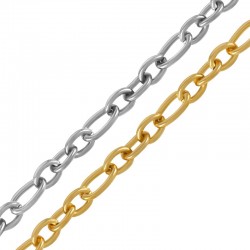 Chaîne maille (6x8mm & 7x11mm)/1.6mm en Acier Inoxydable 304
