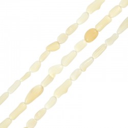 Tube de Perles de Bambou Corail (~5-13 mm Ø~0.5 mm (~46 Pièces)