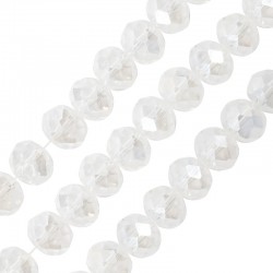 Crystal Bead Faceted 10x7mm (Ø1mm) (~65pcs)