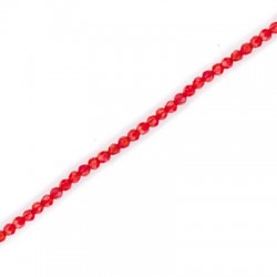 Perlina Sfaccettata di Corallo Sintetico ~3.2mm (~128pz/filo)
